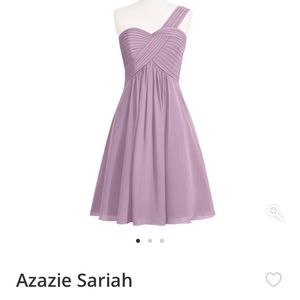 Azazie Wisteria colored bridesmaid dress